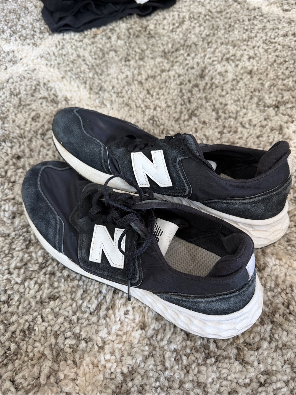 New Balance Black & White Runner Sneakers